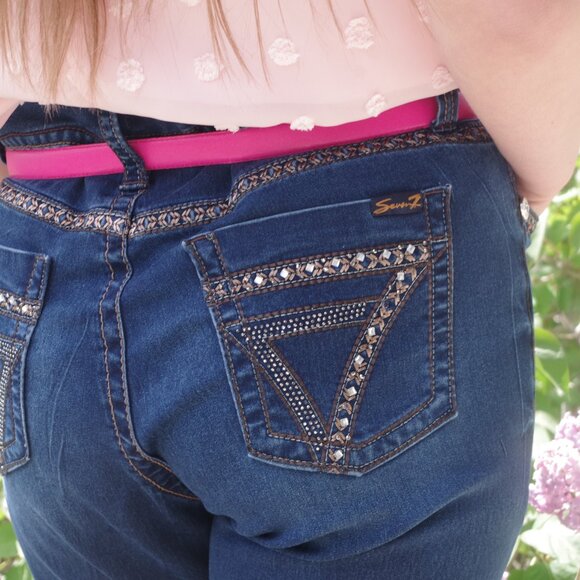 Plus Women's Seven Est.1964 Dark Washed Jeans - Picture 7 of 11